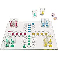 DRINKINGLUDO - Juego de mesa de beber chupitos Parchís Ludo- 31 x31cm